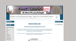 Desktop Screenshot of kurt-lewin.com